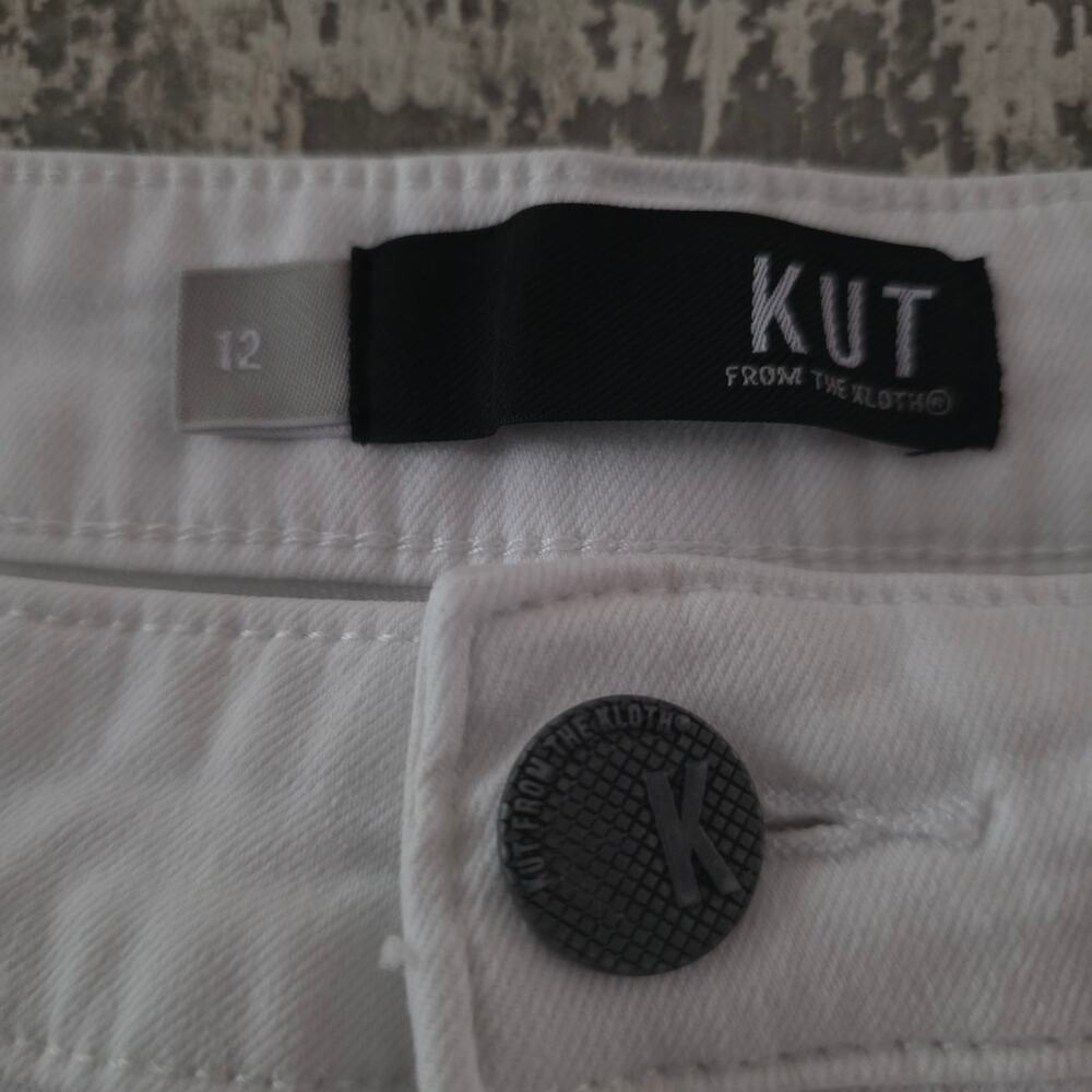 Kut From the Kloth "Jane" White High-rise Shorts Size 12 - Picture 6 of 9